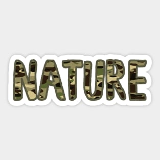 Camouflage Nature Typo Sticker